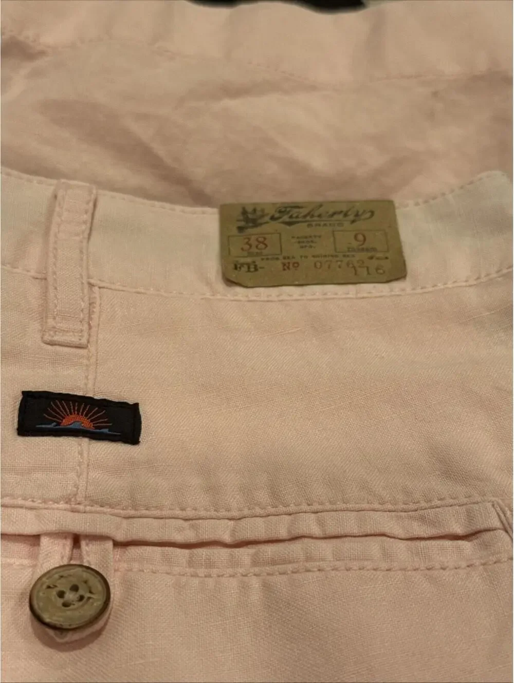 Faherty Shorts Mens 38 Linen Blend Chino Casual 9